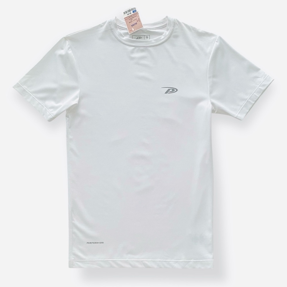 Pro Player White Perform-DRI Short Sleeves Shirt Top Men's Size S